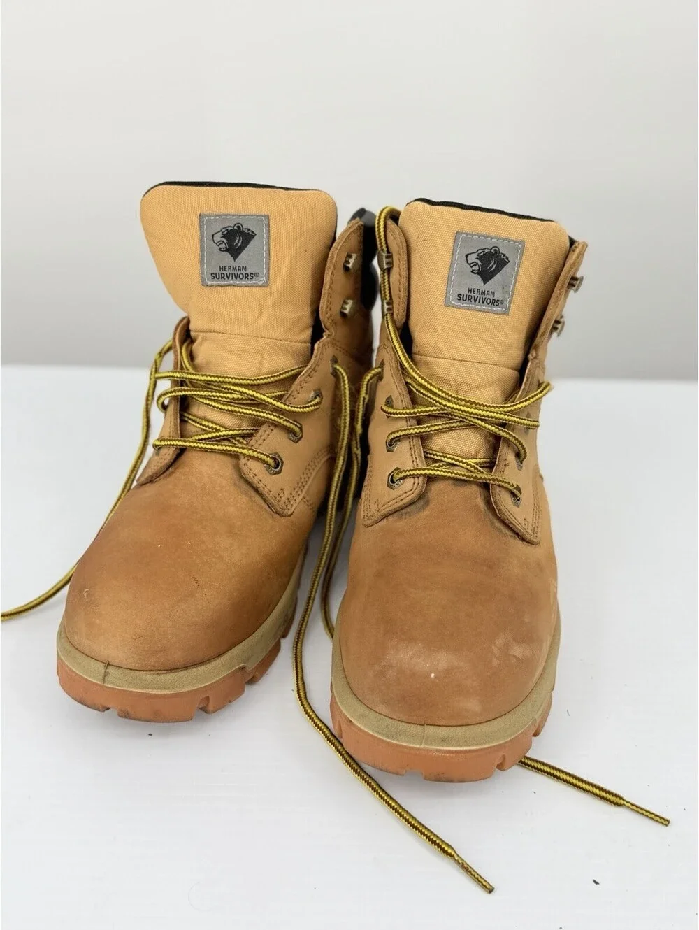 Herman Survivors Boulder Mens 9.5W Steel Toe Work Boot Wheat Tan